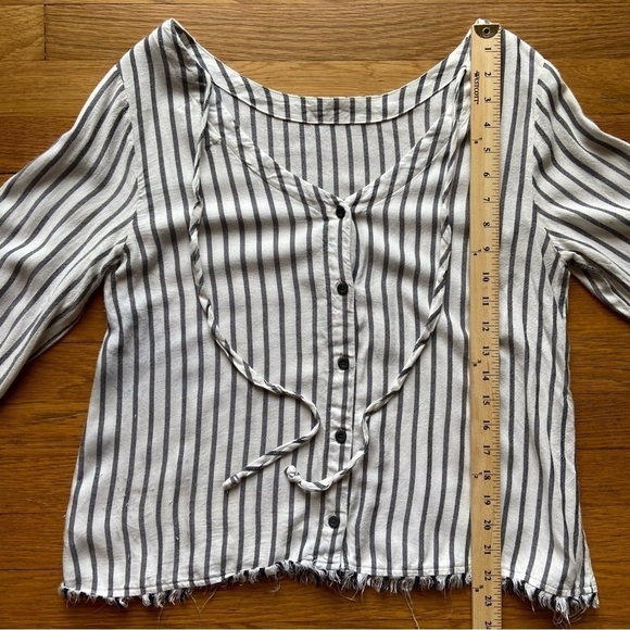 Cloth & Stone Long Sleeve Striped Top - Picture 7 of 10